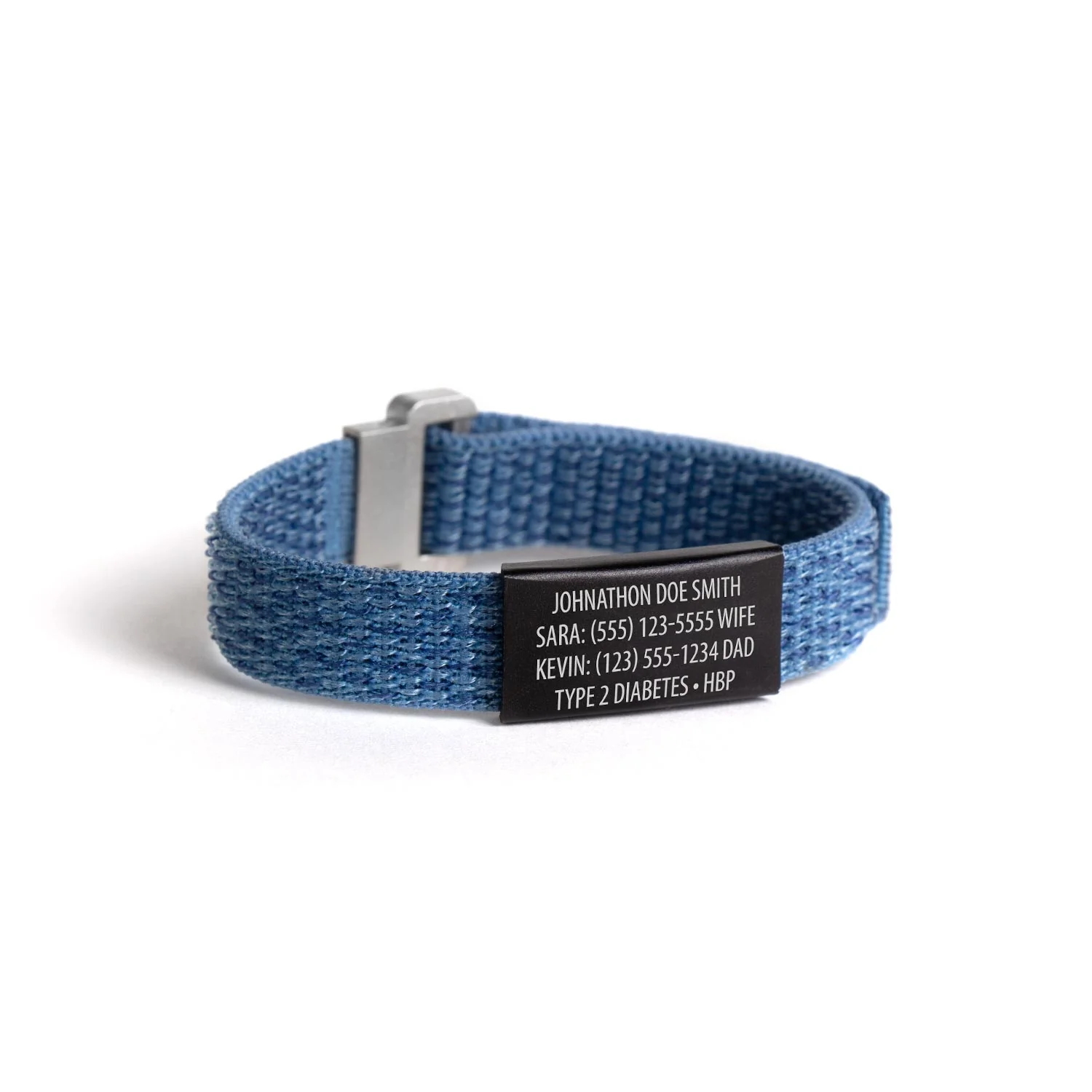 MyID Flex Nylon Medical ID Bracelet Blue - Image 5