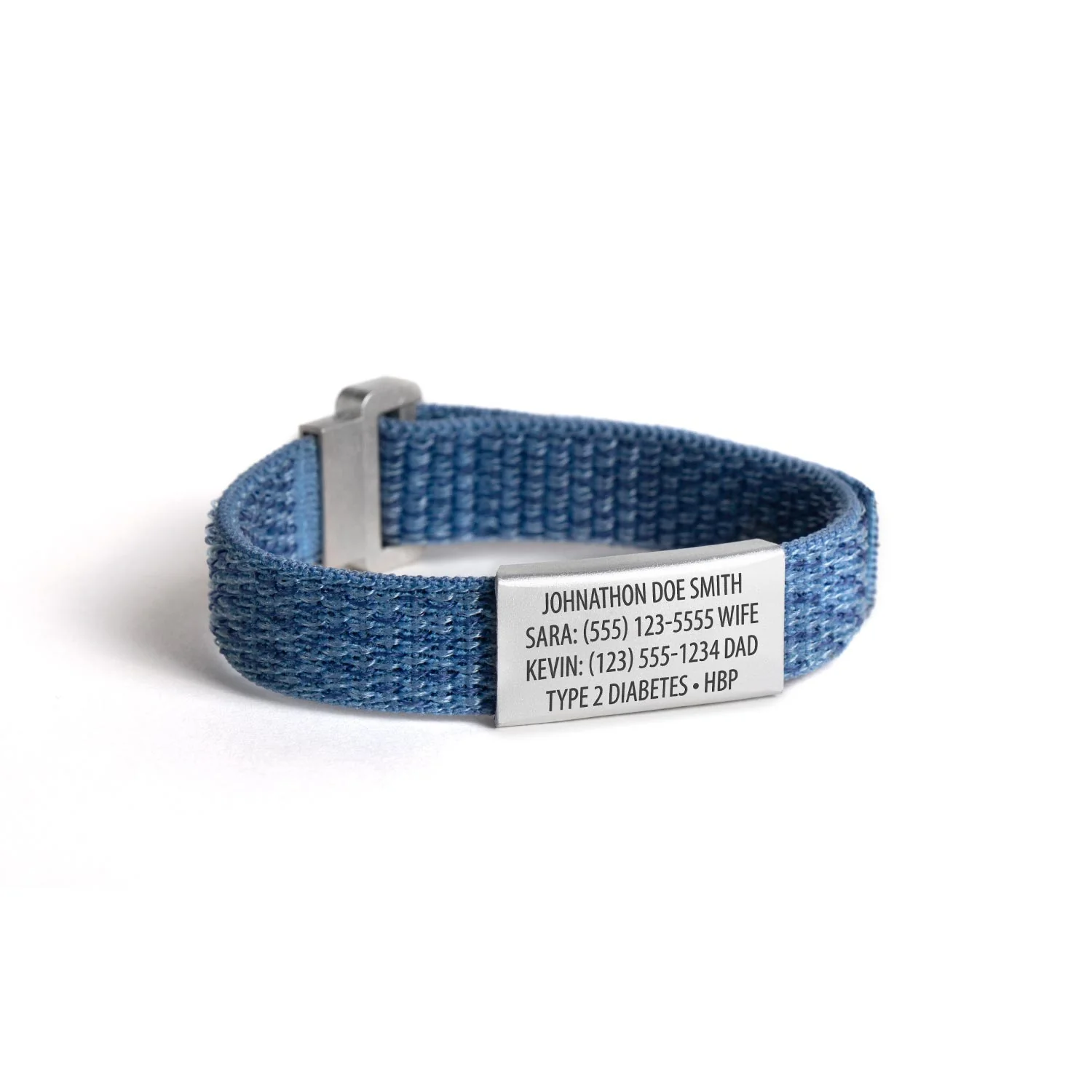 MyID Flex Nylon Medical ID Bracelet Blue - Image 6