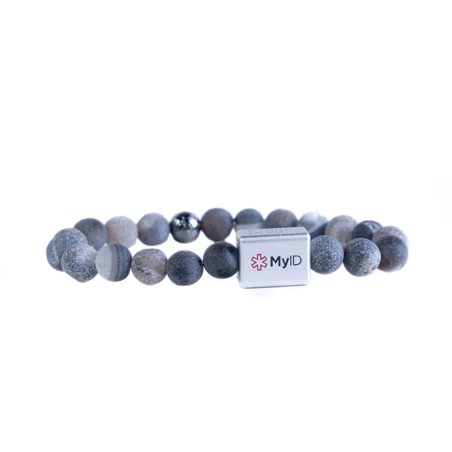 Natural Earth Geode Medical ID Bracelet - Image 3